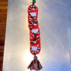 ‎Vtg kitschy Santa face Christmas wall hanging